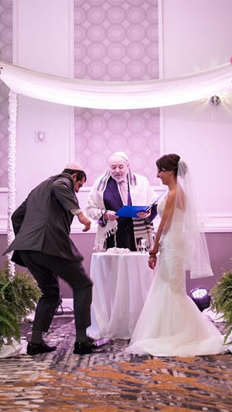 Glass Smashing Drexelbrook Jewish Wedding