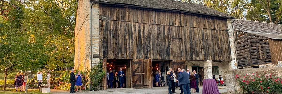 Duportail House off premise wedding venue barn outdoors
