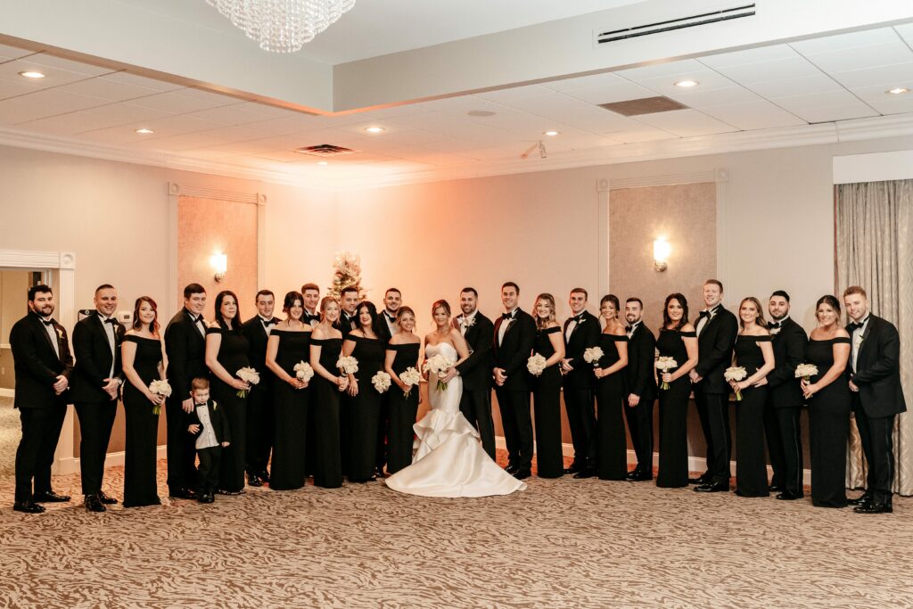 Black and White Dresses Bridal Party