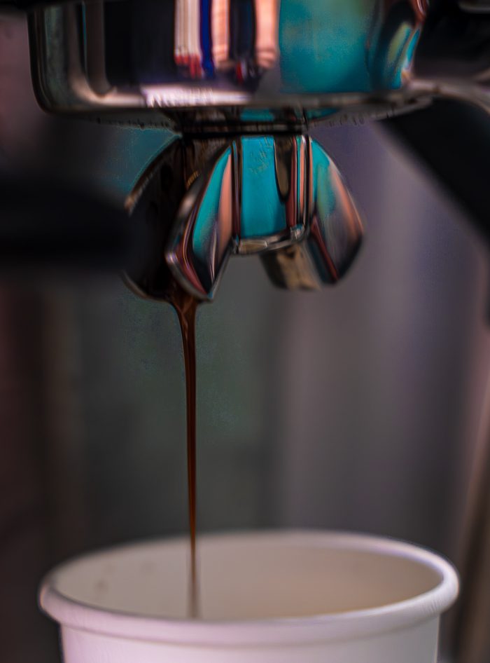 Fresh Made Espresso being poured into a cup